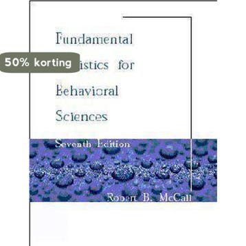 Fundamental Statistics For Behavioral Sciences - Robert, Verzenden, Gelezen, Robert Mccall