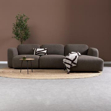 *WOONWINKEL* Bruine Hoekbank Chaise Longue Rechts, Verzenden, Nieuw