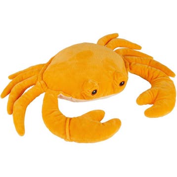 Pluche krab knuffel - zacht - 33 cm - zeedier - oranje, Verzenden, Nieuw