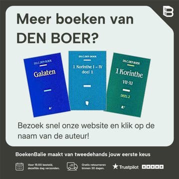 EEN KORINTHE 3 12-16 EERSTE BRIEF PAULUS - DEN BOER, Boeken, Verzenden, Gelezen, DEN BOER