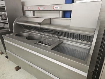 Perfecta bakwand friteuse 2x XXL R, 2 mands en bakplaat, Ophalen of Verzenden, Gebruikt