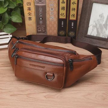 Luxe Leren Heuptas Heren - Retro Stijl Crossbody & Schoudert, Verzenden, Nieuw