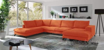 U-Bankstel Stroe - loungebanken - Oranje, Nieuw, 150 cm of meer, Stof, 300 cm of meer