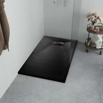 vidaXL Douchebak 90x90 cm SMC zwart, Verzenden, Nieuw