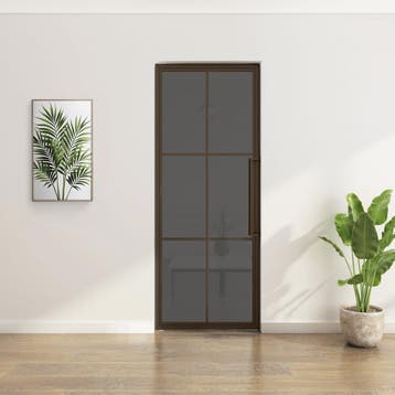 Stalen taatsdeur - Brons - 6 Vlaks - Rookglas, Minder dan 80 cm, Overige typen, Nieuw, Metaal