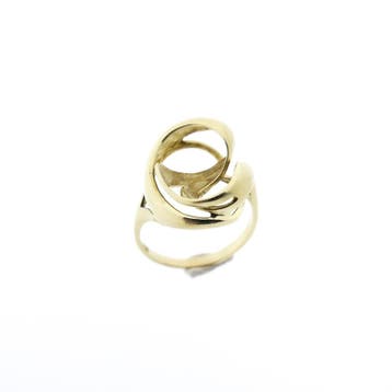 Vintage gouden fantasie ring., Gebruikt, 19 tot 20, Ophalen of Verzenden, Dame