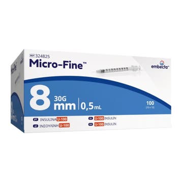 BD Micro-Fine Insulinespuit 0,5 ml U100 met Naald 30G x 8 mm, Verzenden, Nieuw