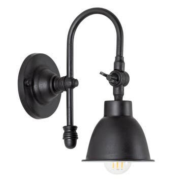 Messing Wandlamp Pasco Antiek Zwart Binnenverlichting, Verzenden, Nieuw