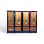 Kamerscherm - Hout - Reliefs van de edelsteenversiering