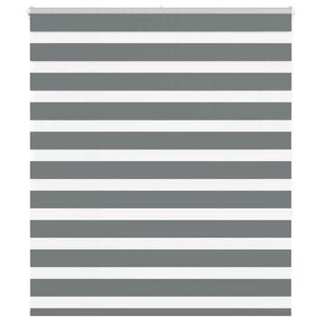 vidaXL Zebra rolgordijn 125x150 cm stofbreedte 120,9 cm, Verzenden, Nieuw, Grijs