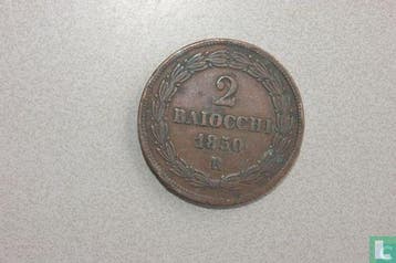 Kerkelijke Staat 2 baiocchi 1850 (V R), Verzenden, Overige landen, Losse munt