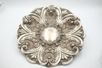 Presenteerblad - .833 zilver - d. 37,5 cm