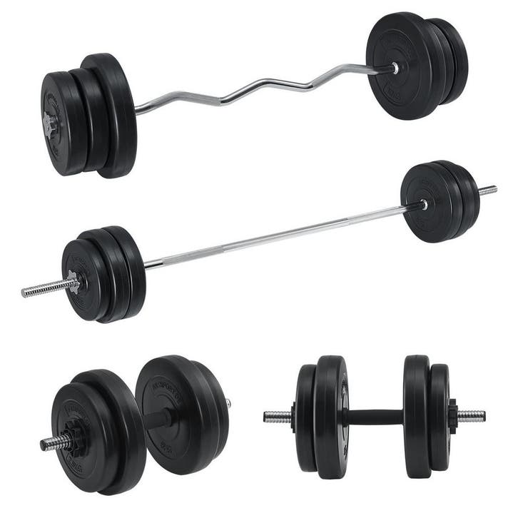 Halterset 3 in 1 / 60kg halterstang, Sport en Fitness, Fitnessmaterialen, Nieuw, Verzenden