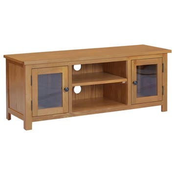 vidaXL Tv-meubel 110x35x44 cm massief eikenhout, 100 tot 150 cm, Verzenden, Nieuw, Minder dan 100 cm