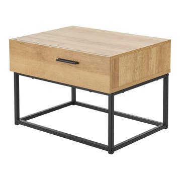 [en.casa] Nachtkastje Lavangen set van 2 met lade 39x55x40 c, Huis en Inrichting, Tafels | Bijzettafels, Verzenden, Nieuw