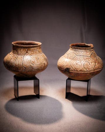 Bak - Shipibo-Conibo - Peru - Paar veelkleurige Chomo