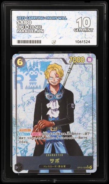 Bandai - 1 Graded card - One Piece - sabo OP13-120 - ACE 10, Nieuw