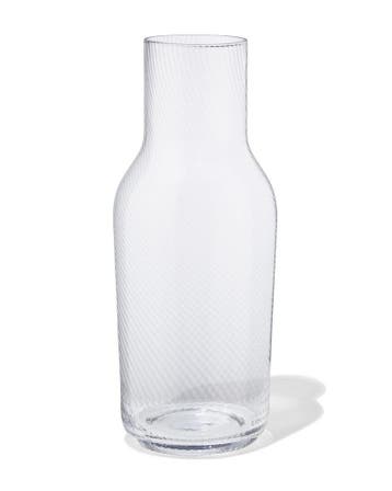 HEMA Karaf 1.2L Bergen glas twist reliëf, Verzenden, Nieuw
