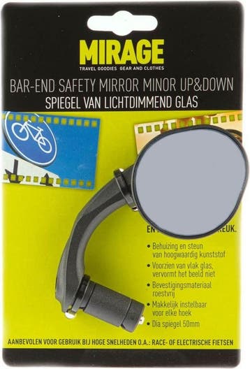 Mirage Spiegel bar-end - Lichtdimmend glas - Verstelbaar -, Fietsen en Brommers, Ophalen of Verzenden, Zo goed als nieuw, Mirage