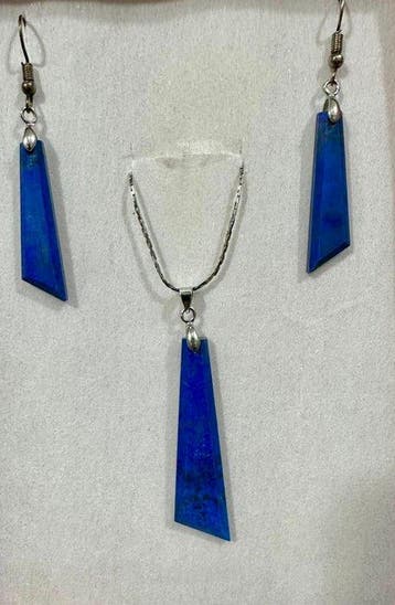 lapis lazuli-ketting en verdien ringen Gepolijste- 10 g -