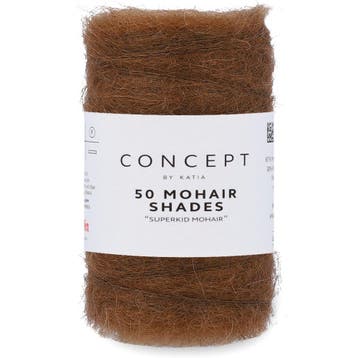 Katia Concept 50 Mohair Shades - 13 bruin - Mohair Garen, Hobby en Vrije tijd, Breien en Haken, Ophalen of Verzenden, Nieuw