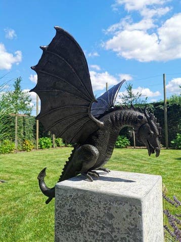 Fontein - 2020+ - Grote bronzen draak - 60 cm, Antiek en Kunst