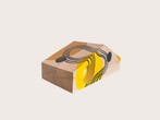 Handgeschilderde Kaarsenhouder – Gerecycled Hout – Goud, Huis en Inrichting, Ophalen of Verzenden, Nieuw