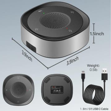 USB Conference Speakerphone 360° Microfoon Speaker Mute, Verzenden, Nieuw
