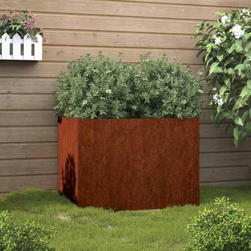 vidaXL Plantenbak 62x47x46 cm cortenstaal, Tuin en Terras, Bloembakken en Plantenbakken, Verzenden, Nieuw, Metaal, 60 tot 100 cm