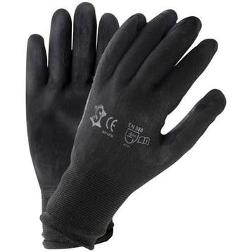 Werkhandschoenen Pu Flex Zwart, Maat 7 (M), Verzenden, Nieuw