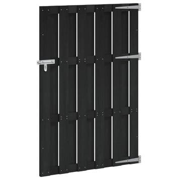 vidaXL Tuinpoort 100 x 150 cm WPC en Aluminium Zwart, Tuin en Terras, Tuinpoorten, Verzenden, Nieuw