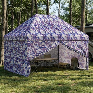 vidaXL Pop-up Gazebo met 4 Zijwanden 2,9 x 4,3 m Blauw, Verzenden, Nieuw