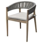Cocoon dining tuinstoel rope light grey teak look, Ophalen of Verzenden, Nieuw
