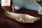 Handgemaakte decoratieve kom ABSTRACT LEAF 65cm goud, Ophalen of Verzenden, Nieuw
