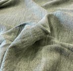 Stevig maar zacht stof - stone wash saliegroen/grijsgroen -