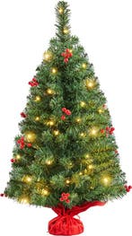 2dekans | Yaheetech Tafelkerstboom Met Verlichting – 48 x 48, Diversen, Kerst, Ophalen of Verzenden, Zo goed als nieuw