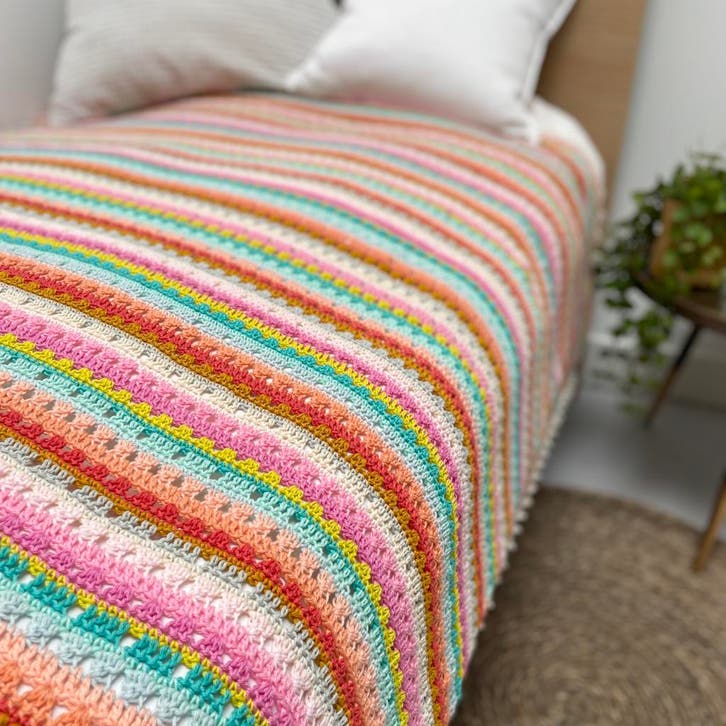 Haakpakket byClaire Cotton Lente Deken, Hobby en Vrije tijd, Breien en Haken, Breien of Haken, Nieuw, Wol of Garen, Ophalen of Verzenden