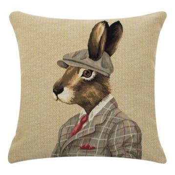 gobelin kussen jagers pet haas 45x45cm, Verzenden, Nieuw