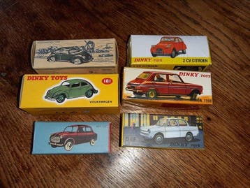 Dinky Toys 1:43 - Modelauto (6) - 2 x Volkswagen 1200 (CIJ, Nieuw