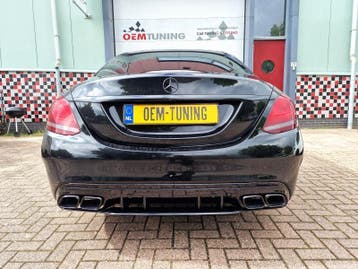 C63 AMG Achterbumper | W205 | C-CLASS | FACELIFT | ZWART |, Verzenden, Mercedes-Benz, Nieuw, Achter