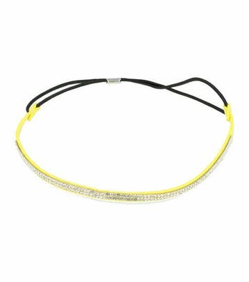 Haarband Glitter 0,6cm - Strass Steentjes - Geel, Nieuw