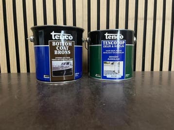 Veiling - Partij Tenco verf – Bottom Coat Brons + Tencotop, Doe-het-zelf en Verbouw, Nieuw