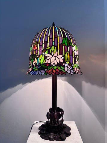 Tafellamp - Glas-in-lood - Grande Tiffany