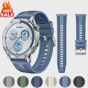 22mm Nylon & Siliconen Horlogeband voor Huawei Watch GT/Pro, Verzenden, Nieuw