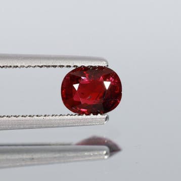1 pcs Rood Robijn - 1.02 ct - Gemological Institute of, Nieuw