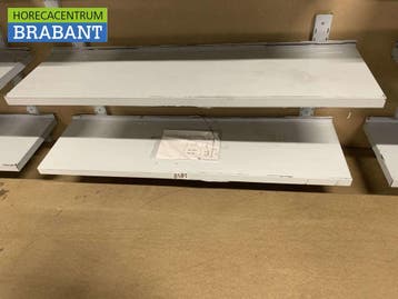 RVS Dubbel wandschap schap 140 x 40 cm Horeca, Ophalen of Verzenden, Nieuw in verpakking