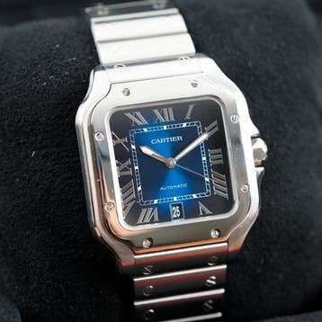 Cartier - Santos de Cartier Blue Dial - WSSA0071 - Heren -, Nieuw