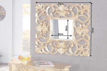 Elegante wandspiegel VENICE 75x75cm goud antieke barokstijl, Ophalen of Verzenden, Nieuw