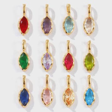 Set van 2 Olijfvormige Bedels met Strass & 18K Goudkleurige, Verzenden, Nieuw