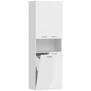 174 Cm Hoge Badkamerkast Met Uitklapbare Wasmand En Soft-clo, Huis en Inrichting, Verzenden, Nieuw